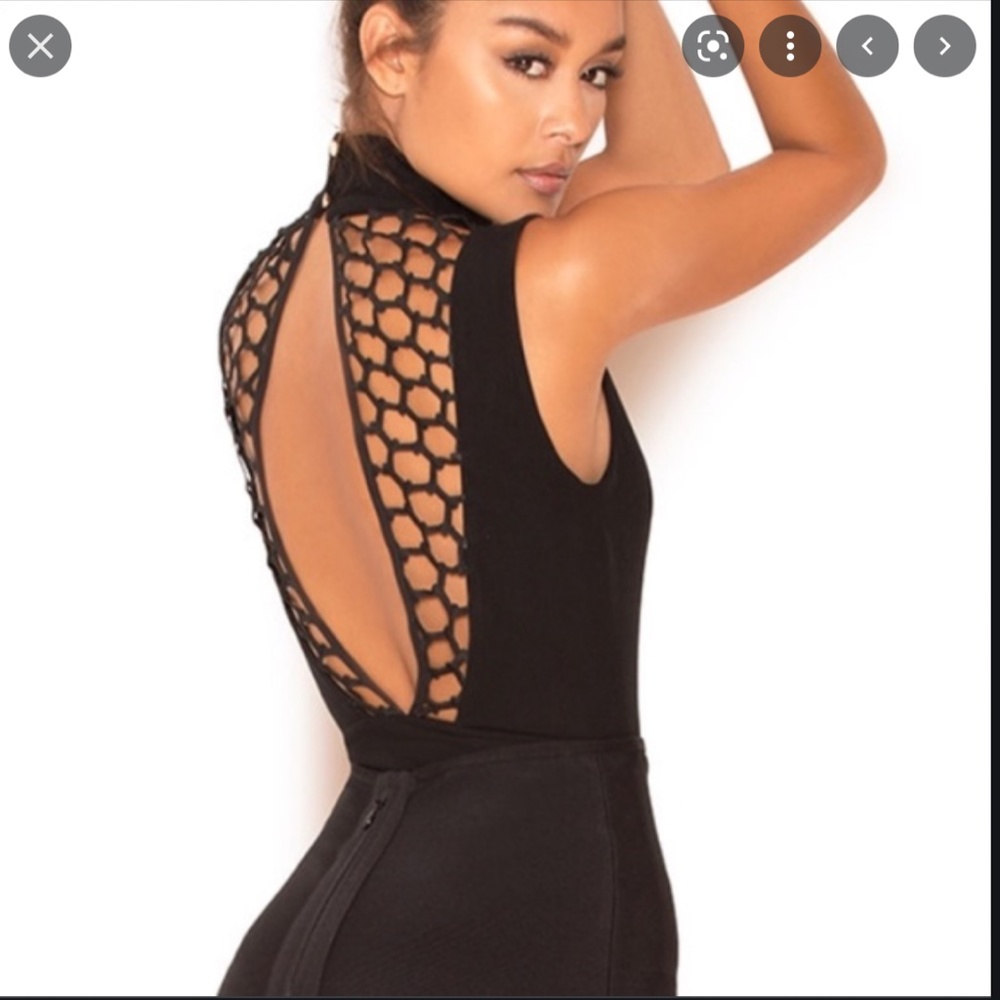 House Of CB, 'Tiana' Black Bodysuit, Size XS - Picture 2 of 8